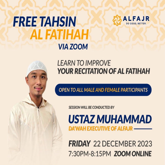 Free Tahsin Al Fatihah (Zoom)