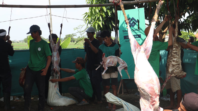 Volunteers distributing food parcels